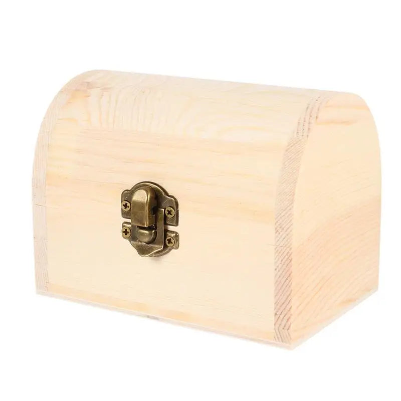 2pcs/1pc Wood Treasure Box Soild Wood Treasure Box Vintage Wooden Jewelry Storage Box Chest Box With Buckle
