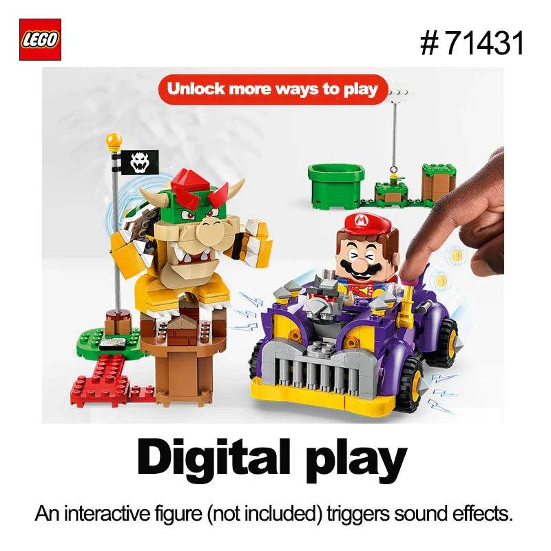 LEGO 71431 Bowser's Muscle Car Expansion Set 458 Pcs Super Mario series DIY Toys For Boys Girl Children Gift ages 8+ - 71431