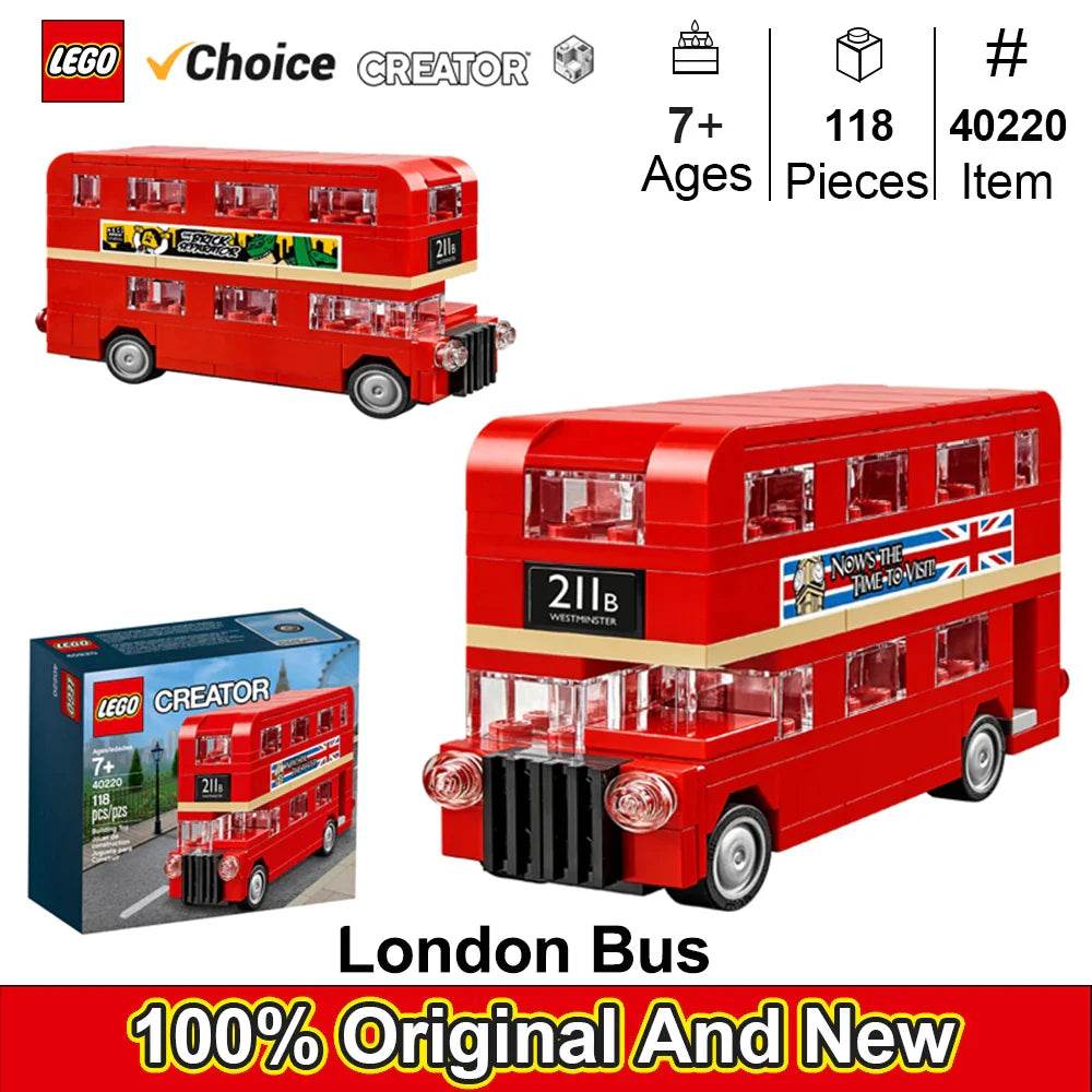 LEGO 40220 Creator Double Decker London BusBuilding Blocks Bricks Toy for Kids Children's Day Birthday Gift (118 Pieces) - 40220