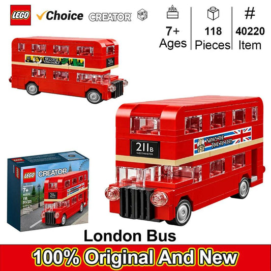 LEGO 40220 Creator Double Decker London BusBuilding Blocks Bricks Toy for Kids Children's Day Birthday Gift (118 Pieces) - 40220