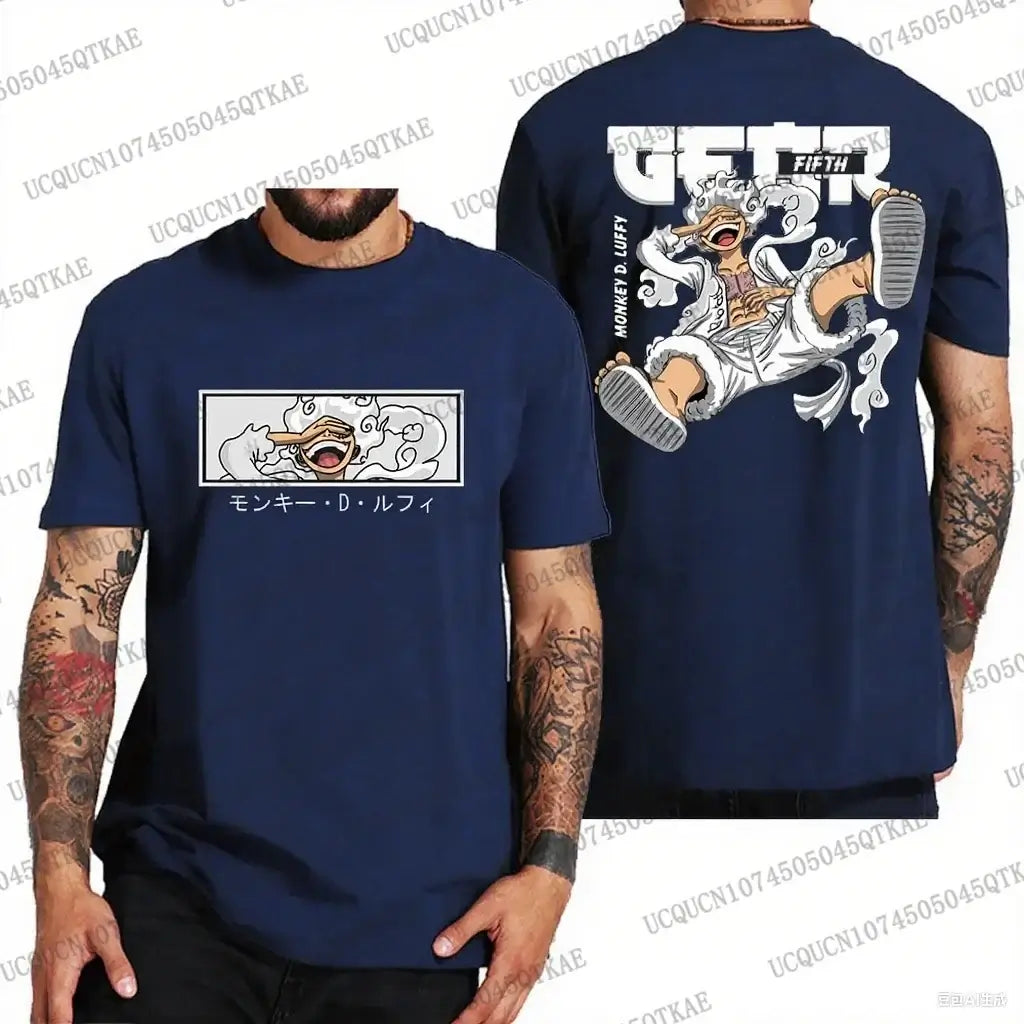 One Piece Luffy T-Shirt: Oversized Cotton Anime Streetwear