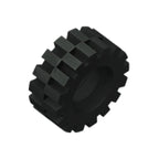Gobricks GDS-1071 Tire 15mm D. x 6mm Offset Tread Small | Compatible Building Block Wheel