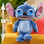 Interactive Cartoon Alien Plush Toy 35cm (14") – Talking Light-Up Stuffed Doll with Sound Effects & LCD Eyes