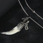 1pcs Creative Men's Necklace Pendant Horror Theme Skeleton Death Reaper Scythe Necklace Halloween Party Accessories