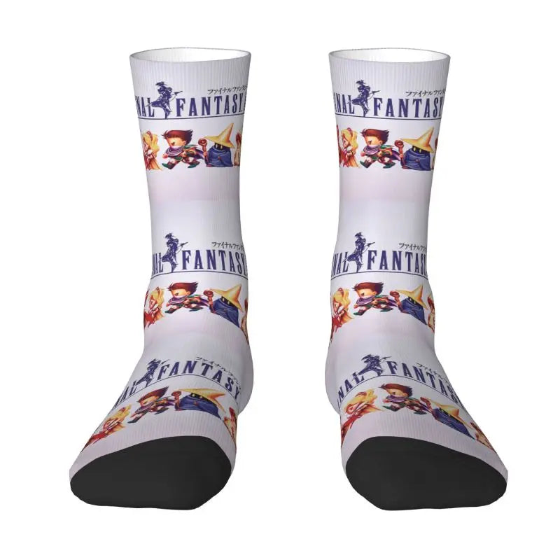 Novelty Men's Science Game Final Fantasy Dress Socks Unisex Warm Comfortable 3D Print Kids Chocobo Moogle Crew Socks