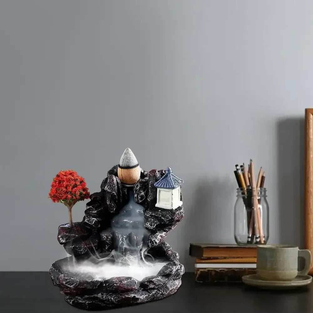 Waterfall Backflow Incense For Home And Office Decoration With Incense Cones - 1pcs
