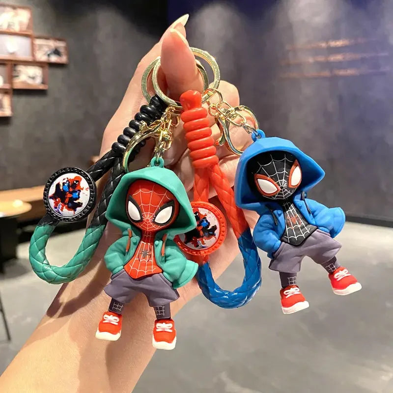 Creative Classic Avengers Marvel Superhero Iron Man Thor Casual Sweater Spider-Man Car Charm Bag Keychain Couple Pendant Gift