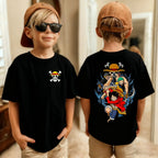 One Piece Luffy Kids T-Shirt Pure Cotton Boys Top Summer Tee