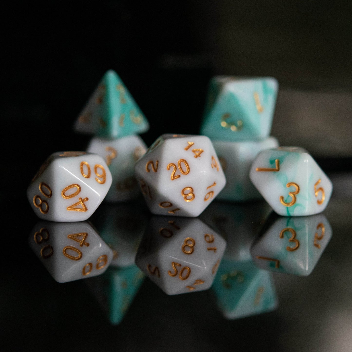 Seafoam Acrylic Dice Set - 