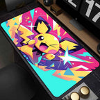 Leather Mouse Pad Pokemon Pikachu Mouse Mat Desk Mousepad For LOL Lockedge Large Gaming Accessories Computer Gamer Keyboard Pad