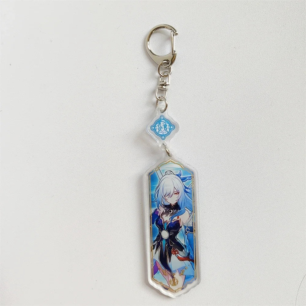 Honkai: Star Rail Keychain Sparkle Lunae Boothill Aventurine Acrylic Figure Keyring Anime Pendant Bag Gifts Accessories Women