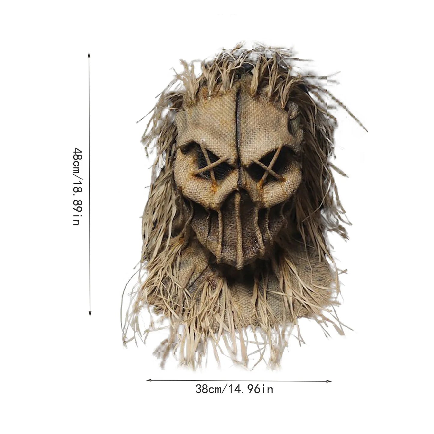 Scarecrow Mask Horror Halloween Mask Creative Gift Cosplay Mask Movable Jaw Full Head Skull Mask Horror Helmet