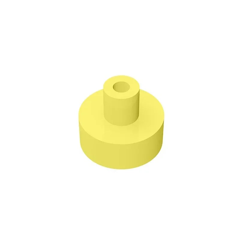 Gobricks Tile Round 1x1 with Bar and Pin Holder | Compatible Building Block