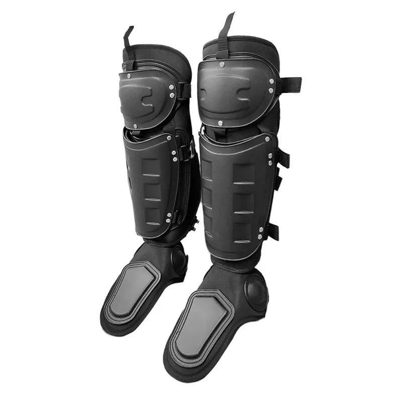 Protective Leg Armor Guards, Tactical Legs Armour Suits, Riot Supplies Full Body Protective Leg and Knee Pads Security Equipment