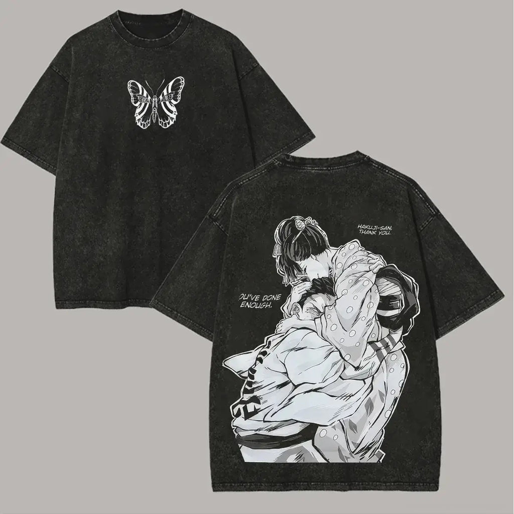 Akaza Koyuki T-shirt: Washed Oversized Anime Graphic Tee