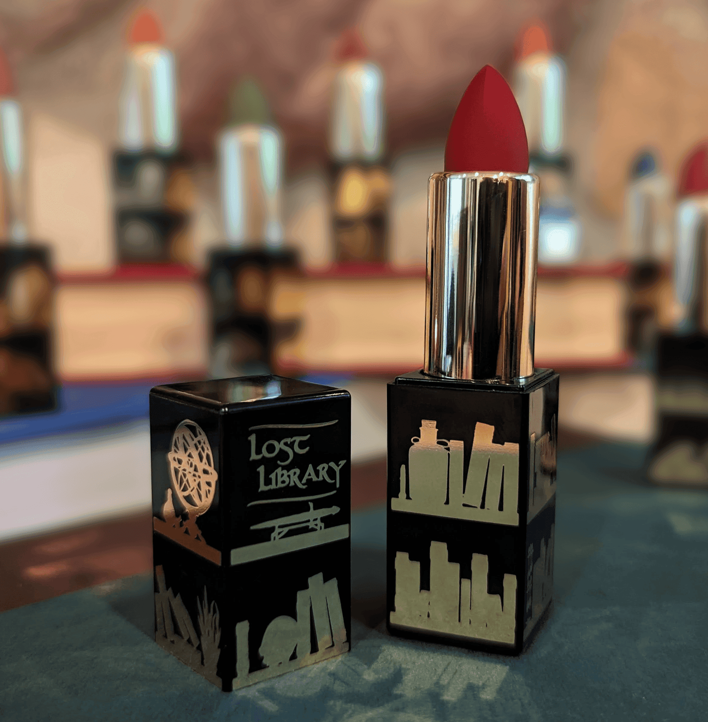 Lost Library Lipstick - Secret - bright true red