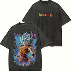 Dragon Ball Goku Majin Buu Washed Graphic T-Shirt Y2K
