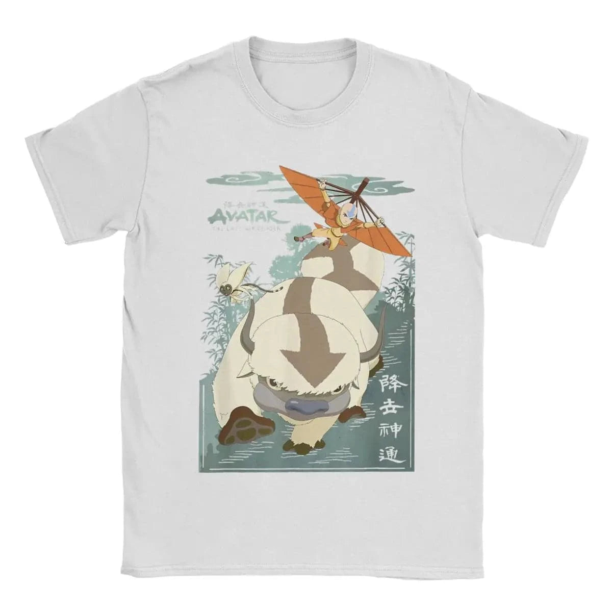 Avatar The Last Airbender Appa  And Aang In Flight T-Shirts for Men