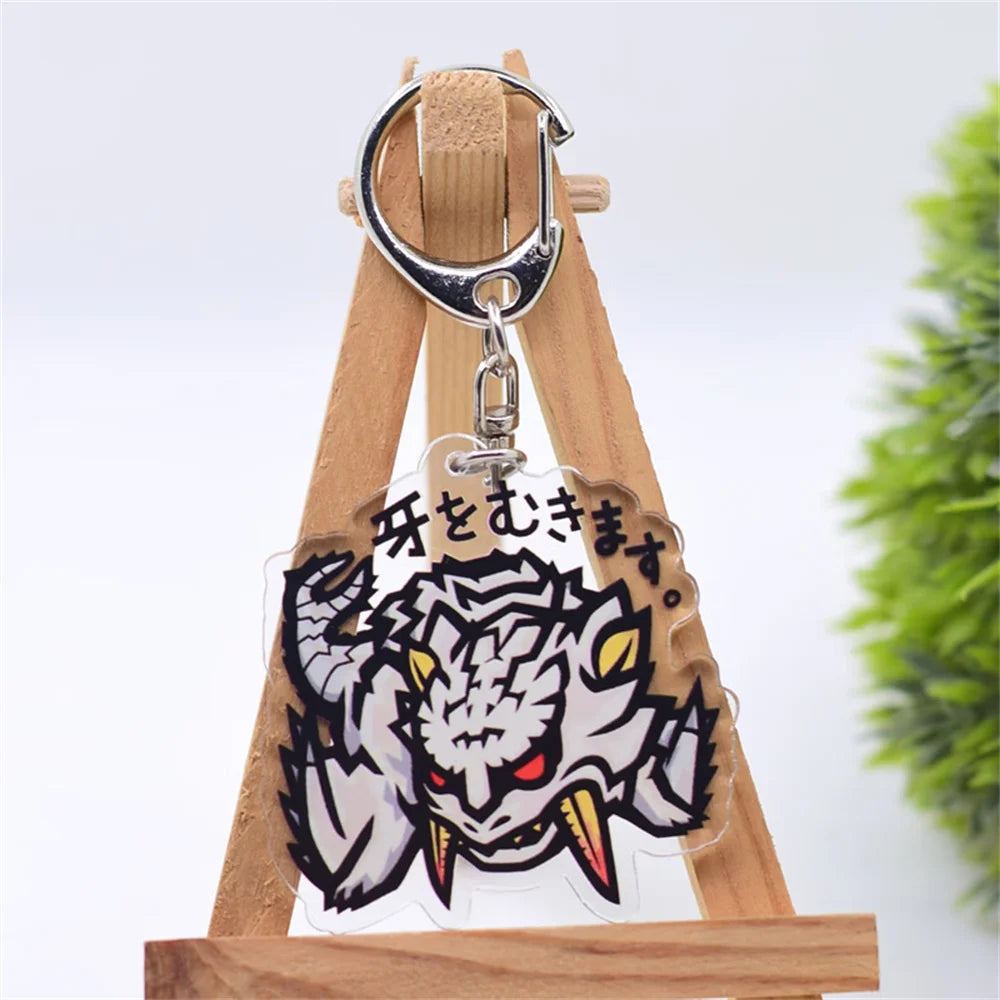 6cm Game Monster Hunter Acrylic keychain 6cm student bag bag small pendant small gift decoration