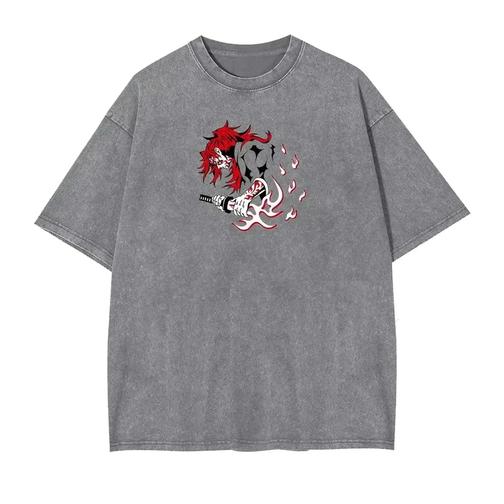 Demon Slayer Kokushibo Graphic T-shirt Harajuku Vintage