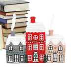 Christmas House Incense Burner - Resin Village Log Cabin Chimney Holder for Festive Home Decoration - spain