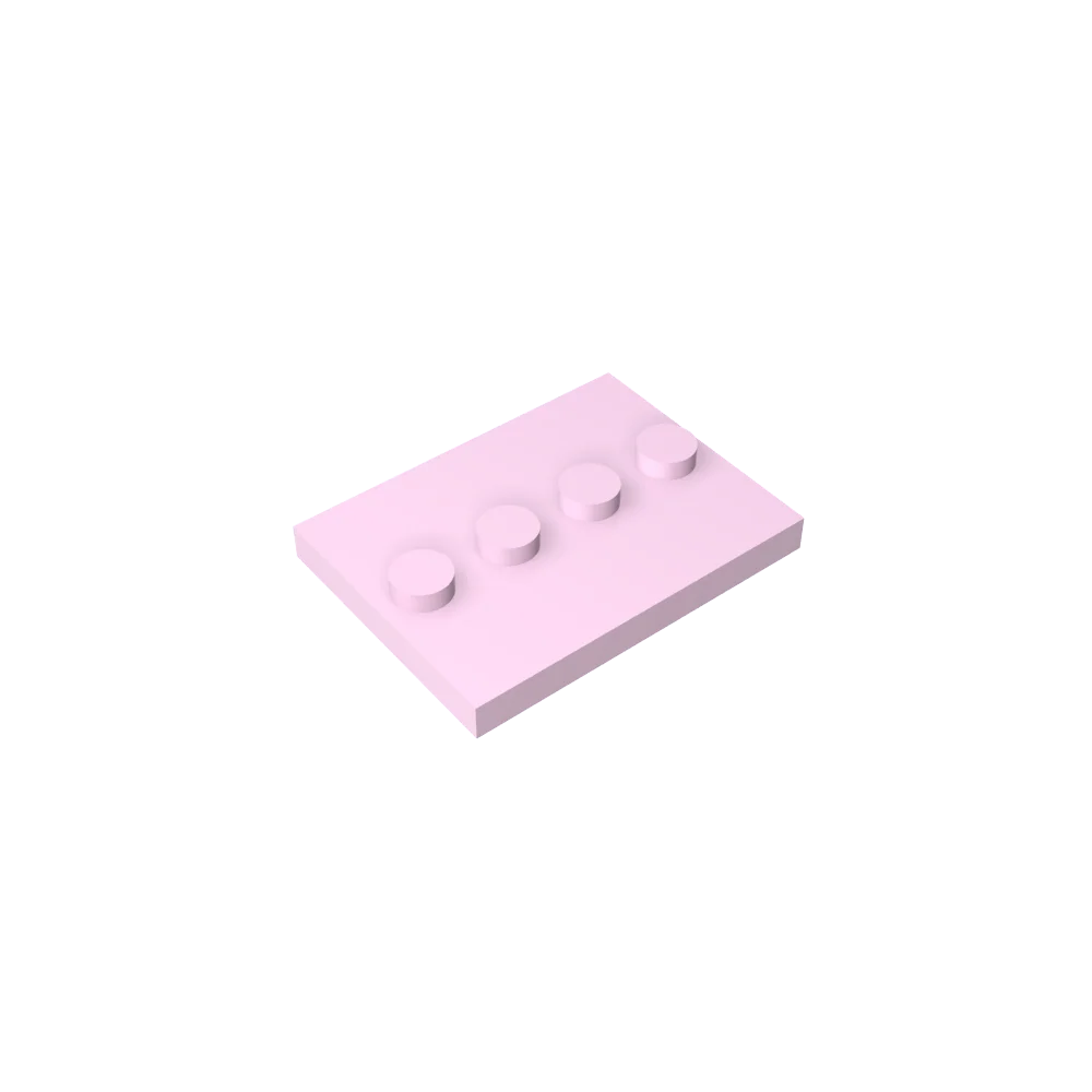 Gobricks GDS-980 Tile, Modified 3 x 4 with 4 Studs in Center | Compatible Building Block for DIY and MOC