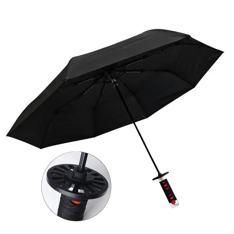 Tanjiro Katana Umbrella: Demon Slayer Long Handle UV Parasol