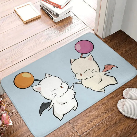 Non-slip Doormat Living Room Mat Final Fantasy Moogles Floor Carpet Welcome Rug Indoor Decorative