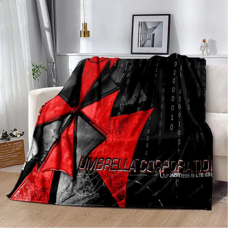 R-Resident Evil Games Gamer Manta de felpa suave, manta de franela para sala de estar, dormitorio, cama, sofá, picnic, cubierta para niños