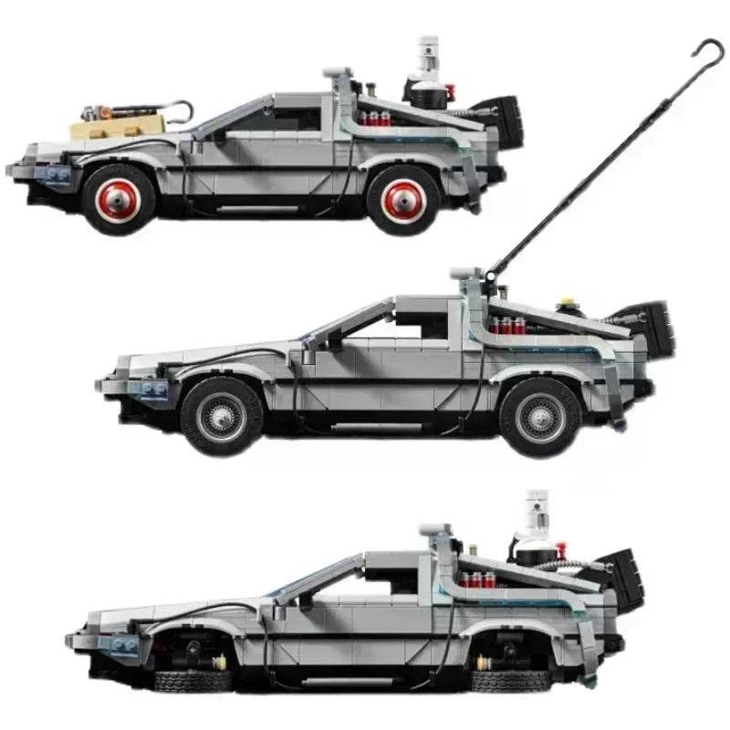 LEGO 10300 DeLorean Back to the Future Time DMC-12 Machine Sport Car Building Blocks Fit Bricks Toys for Kids Chritmas Gift Set - wood