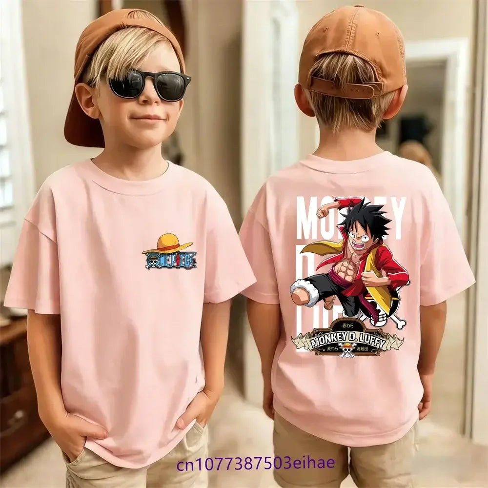 One Piece Kids T-Shirt Luffy | Pure Cotton Summer Tee Boys