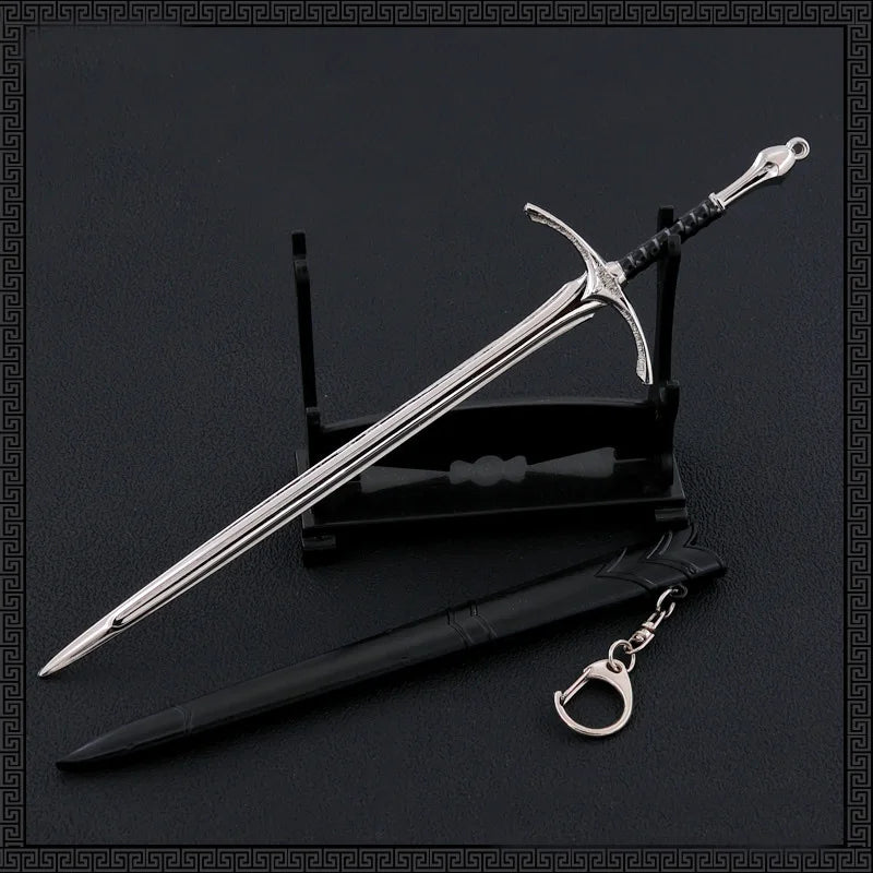 22cm Glamdring Gandalf Mithrandir LotR Hobbits Movie Peripherals Medieval Metal Models 1:6 Equipment Home Ornament Crafts Toys