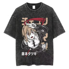 Chainsaw Man Vintage T-shirt Washed Cotton Tee