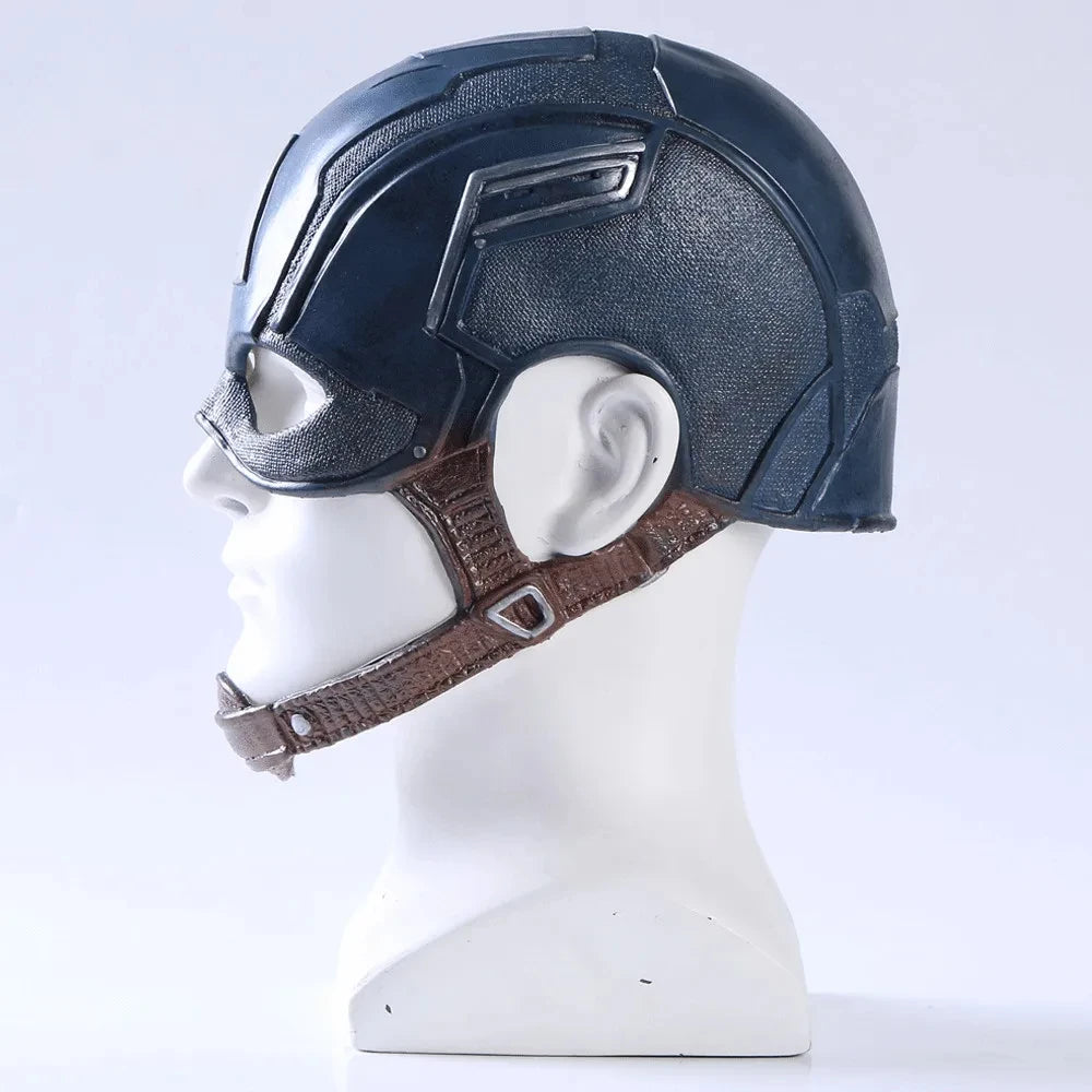 Captain American Mask Cosplay Steven Rogers Superhero Latex Helmet Halloween Carnival Party Costume Props