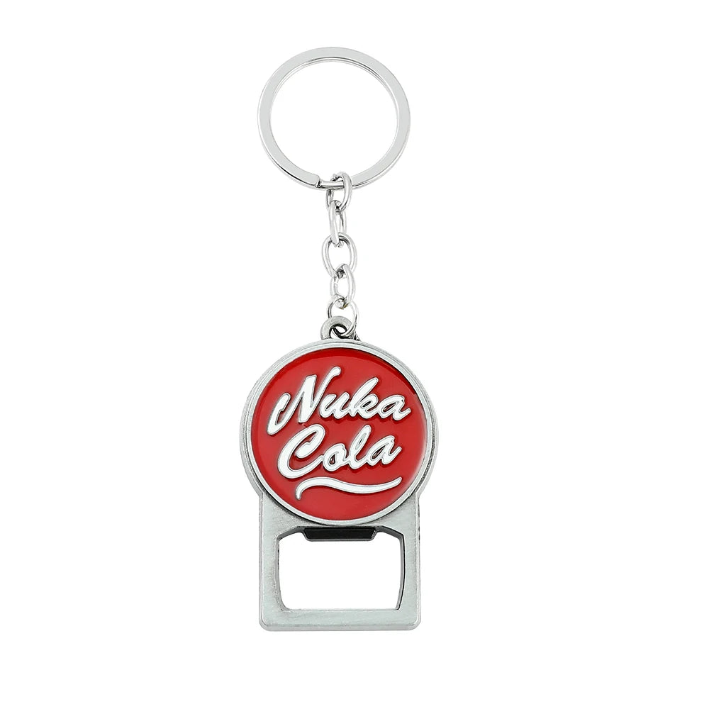 Porte-clés de jeu tendance, Badge en métal avec lettres rouges créatives, pendentif, ouvre-bouteille de bière, porte-clés de voiture, bijoux, accessoires, cadeaux