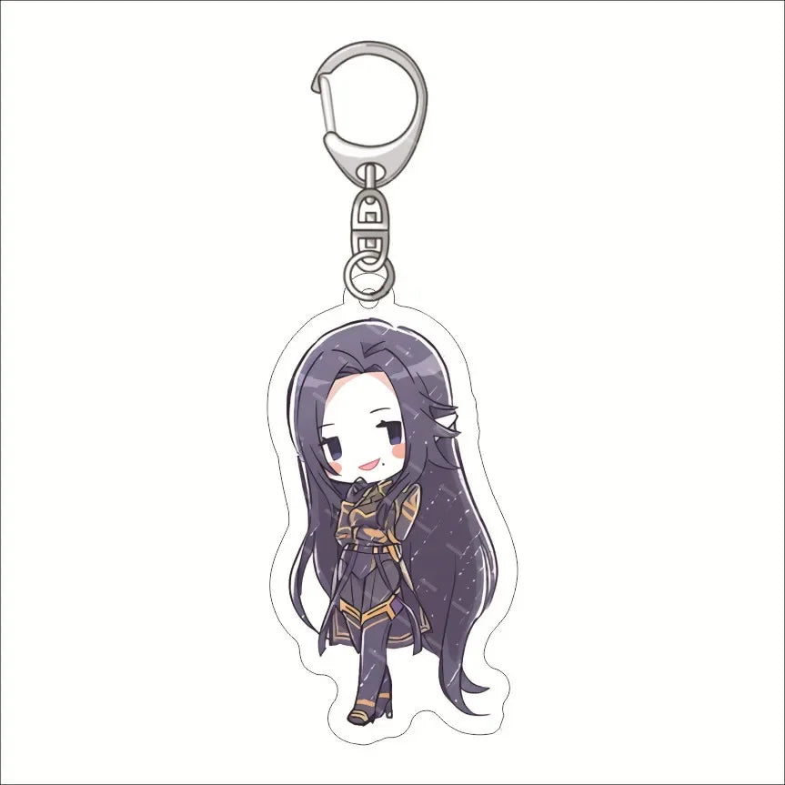 Anime The Eminence In Shadow Keychain Doll Claire Kageno Epsilon Acrylic Keyring Mobile Bag Pendant for Gift Fan Collection