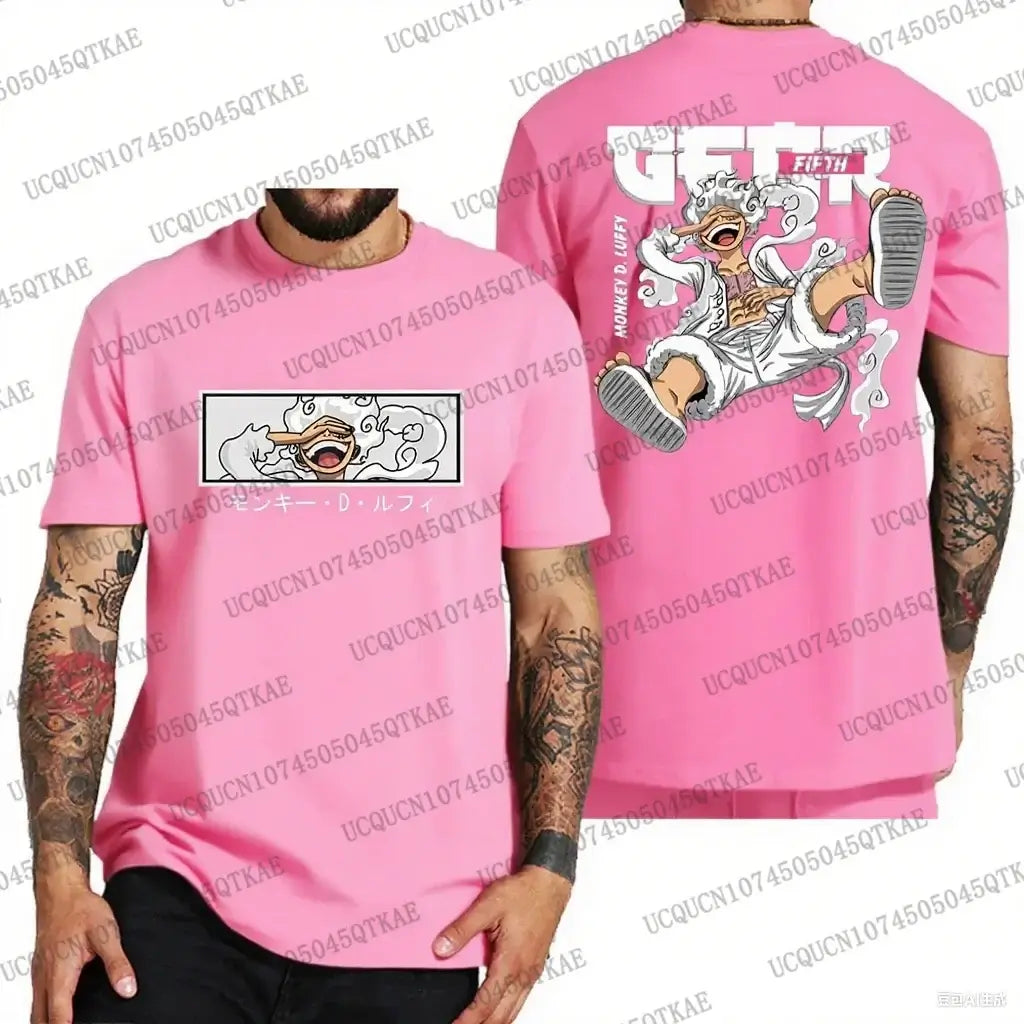 One Piece Luffy T-Shirt: Oversized Cotton Anime Streetwear