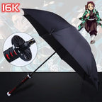 Tanjiro Katana Umbrella: Demon Slayer Long Handle UV Parasol