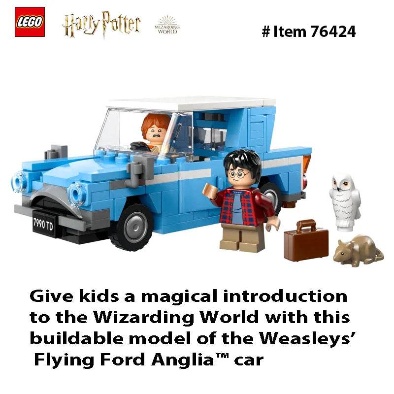 LEGO 76424 Harry Potter Flying Ford Anglia, Buildable Car Toy with 2 Minifigures Harry Potter Car, Gift Boys and Girls Ages 7 - 76424