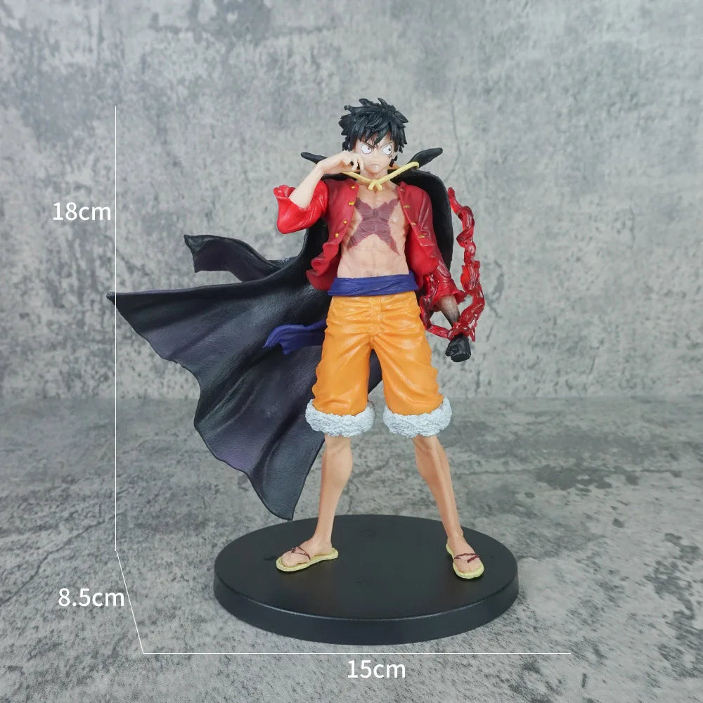 Anime Luffy One Piece Ornament Figurine birthday Cake Baking Decor Figure Statue Doll Ornament Collection PVC Model Toy Gift