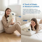 Cute White Dragon Plush Body Pillow – Soft Cartoon Dragon Cushion