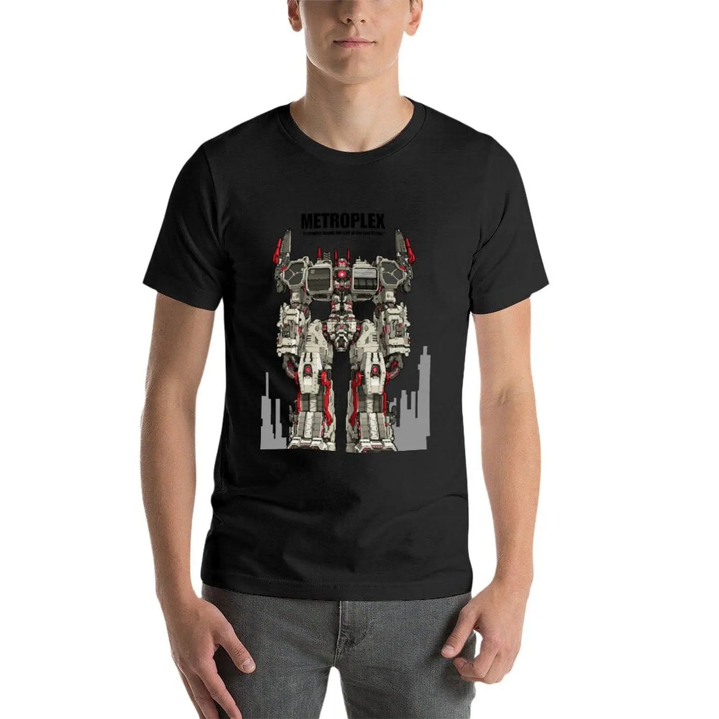 Metroplex_Transformer Citybot camiseta anime oversizeds hombres grandes y altos camisetas