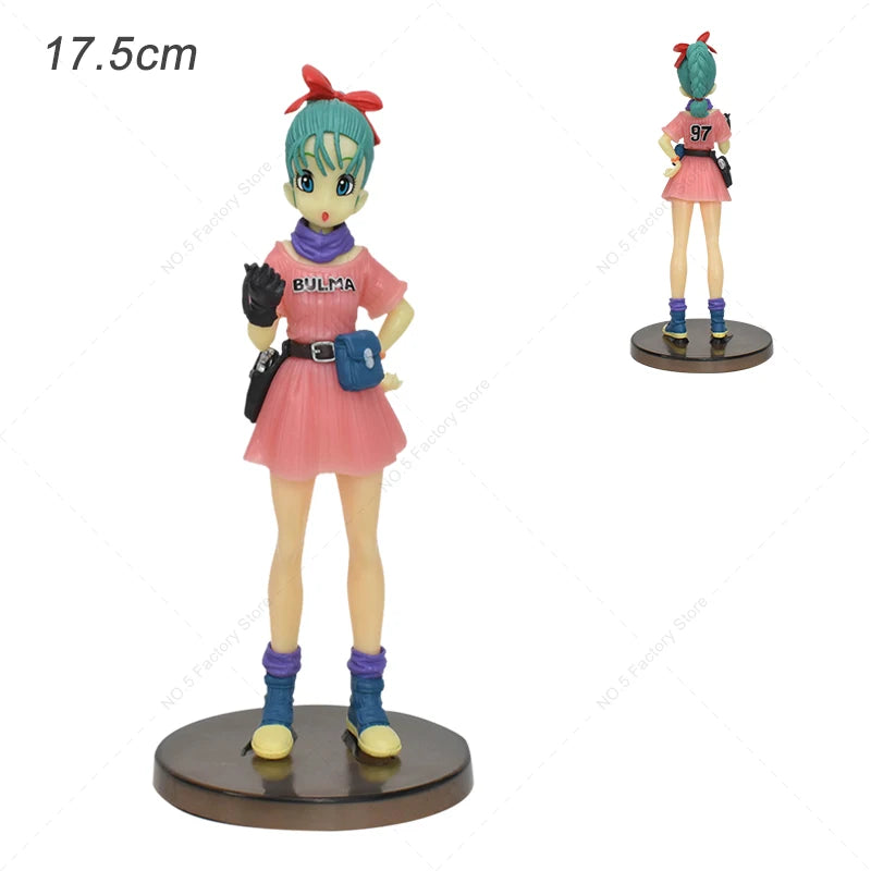 12 Style Anime Dragon Ball Z Kawaii Girls Action Figures Bulma Launch Chichi Android 18 Majin Buu Figurine Model Collectible Toy