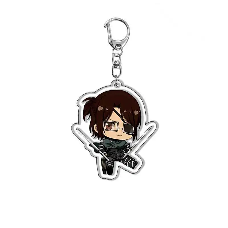 New Anime Levi Ackerman Allen Yeager Keychain For Women Men Double Sided Acrylic Key Chain Bag Accessories Cartoon Birthday Gift