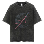 Demon Slayer Kokushibo T-shirt Vintage Washed Cotton Tee