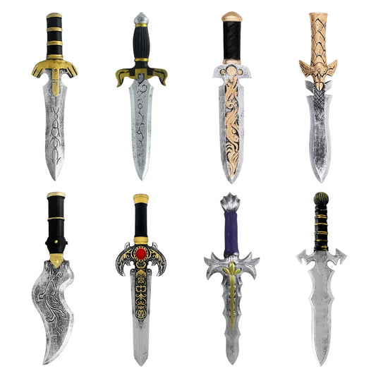 Nuevo estilo, accesorios de simulación de daga, accesorios de PU samurai, armas, daga samurái, accesorios de cosplay, armas, cuchillos de espuma, Juguetes