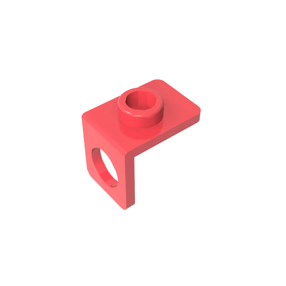Gobricks GDS-1165 Minifig Neck Bracket with Back Stud | Thin Back Wall Building Block