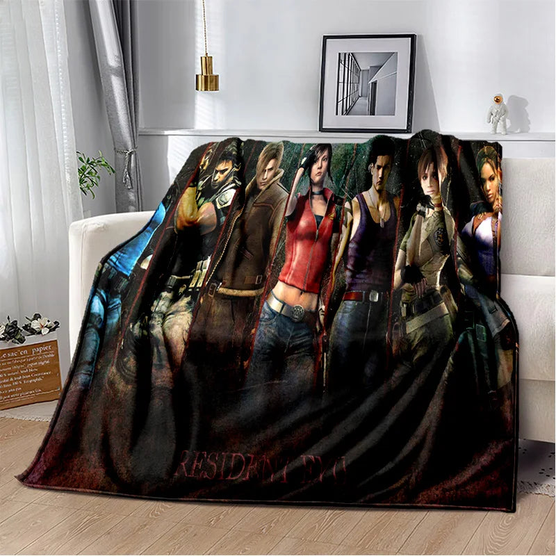 R-Resident Evil Games Gamer Soft Plush Blanket,Flannel Blanket Throw Blanket for Living Room Bedroom Bed Sofa Picnic Cover Kids