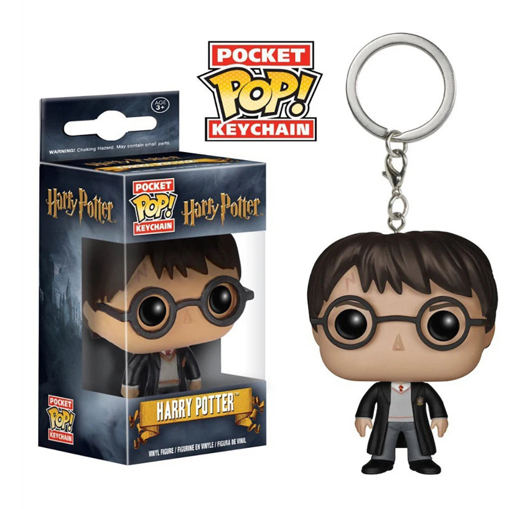 FUNKO Pocket Keychain Harry Potter Hermione Dumbledore Fantasy Adventure Movie Peripherals Backpack Pendant Keychain Xmas Gift