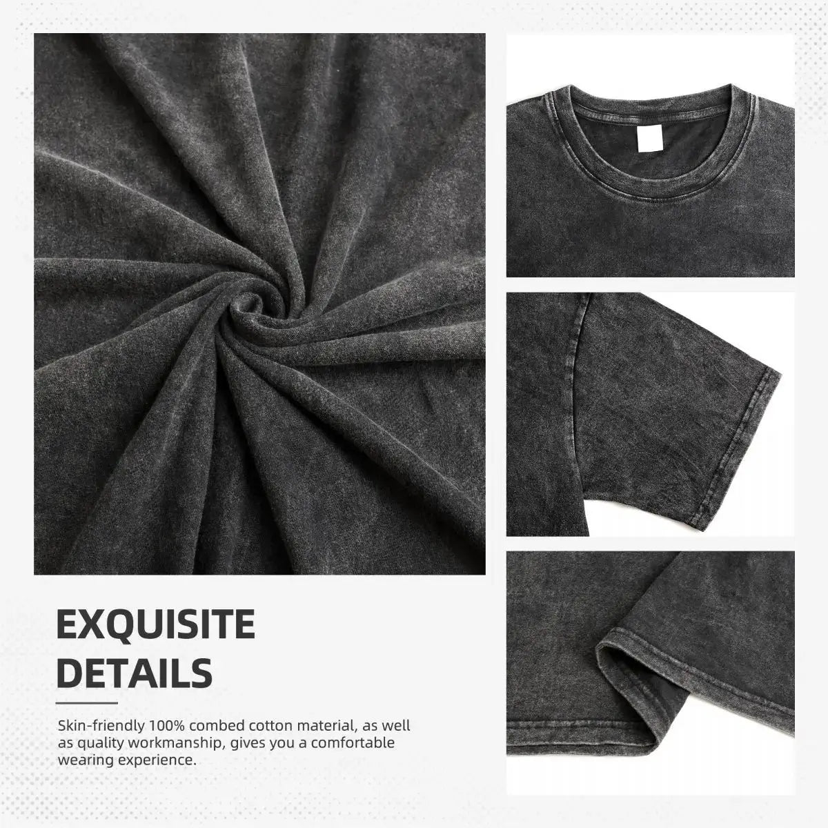 Asta Black Clover T-Shirt Vintage Washed Oversized Tee